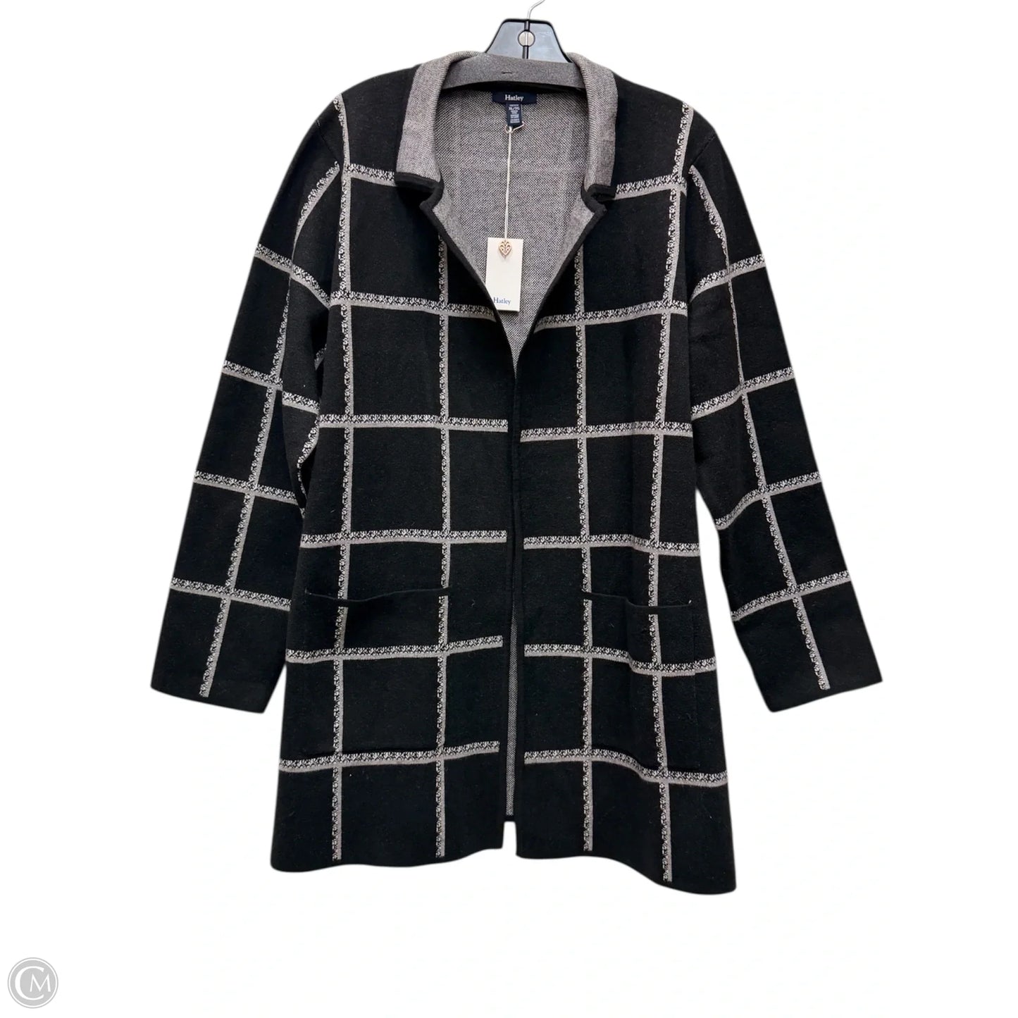 Cardigan Designer By Hatley In Black & Grey, Size: XL