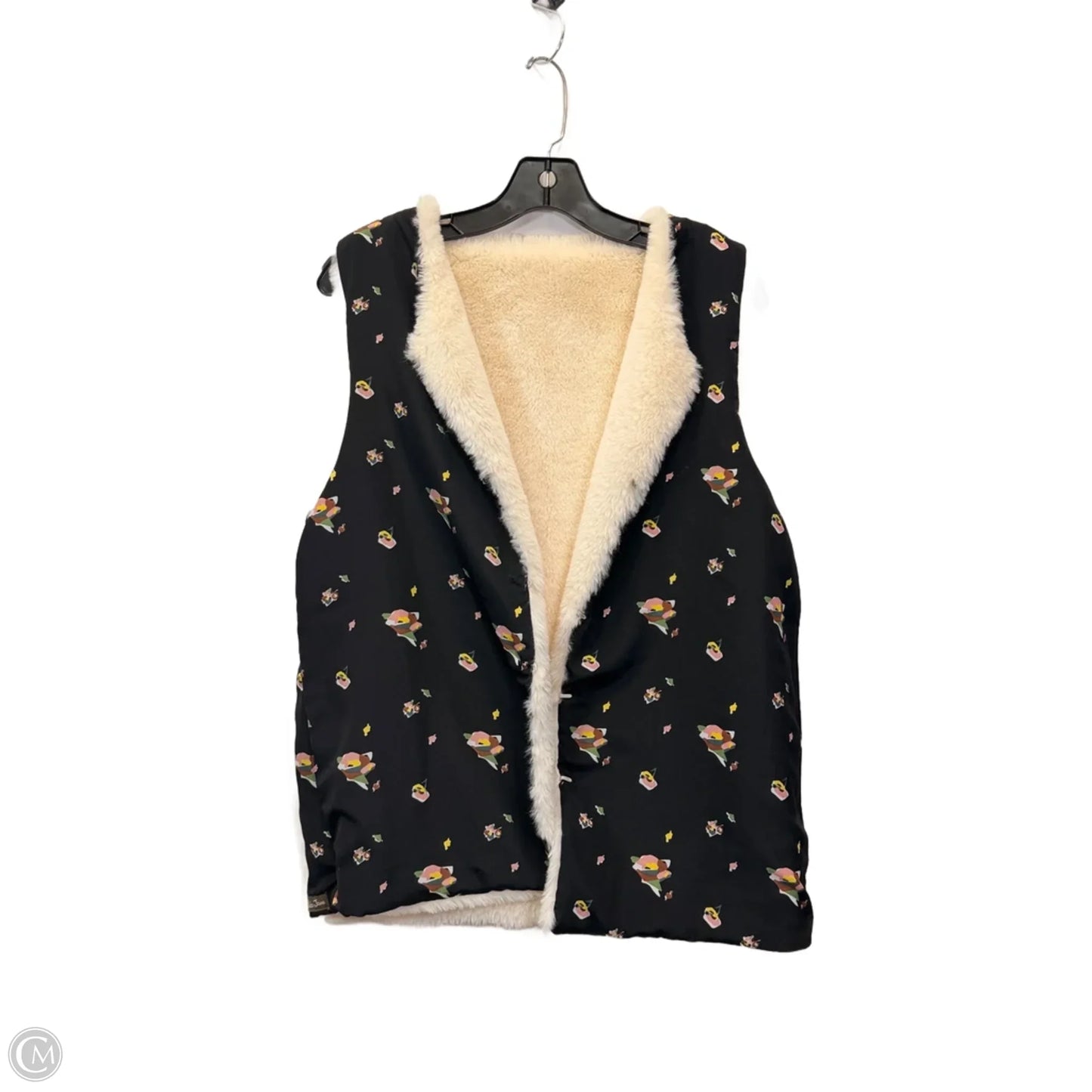 Vest Faux Fur & Sherpa By Matilda Jane In Black & Tan, Size: S