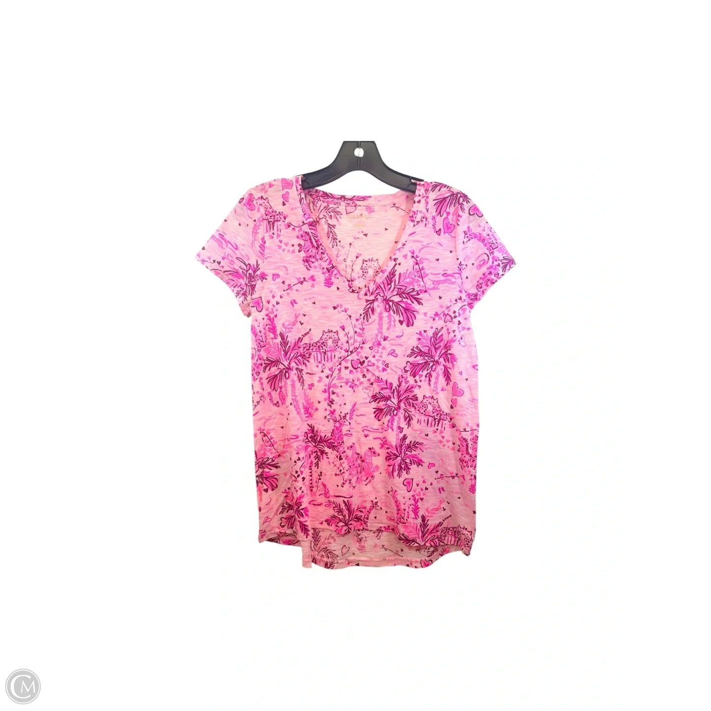 Top Short Sleeve Basic By Lilly Pulitzer In Pink & Purple, Size: Xs