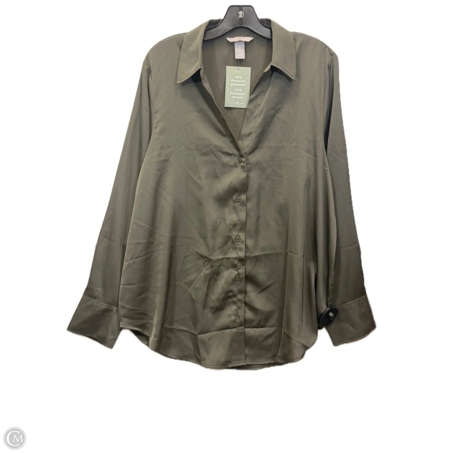 Top Long Sleeve By H&m In Green, Size: L