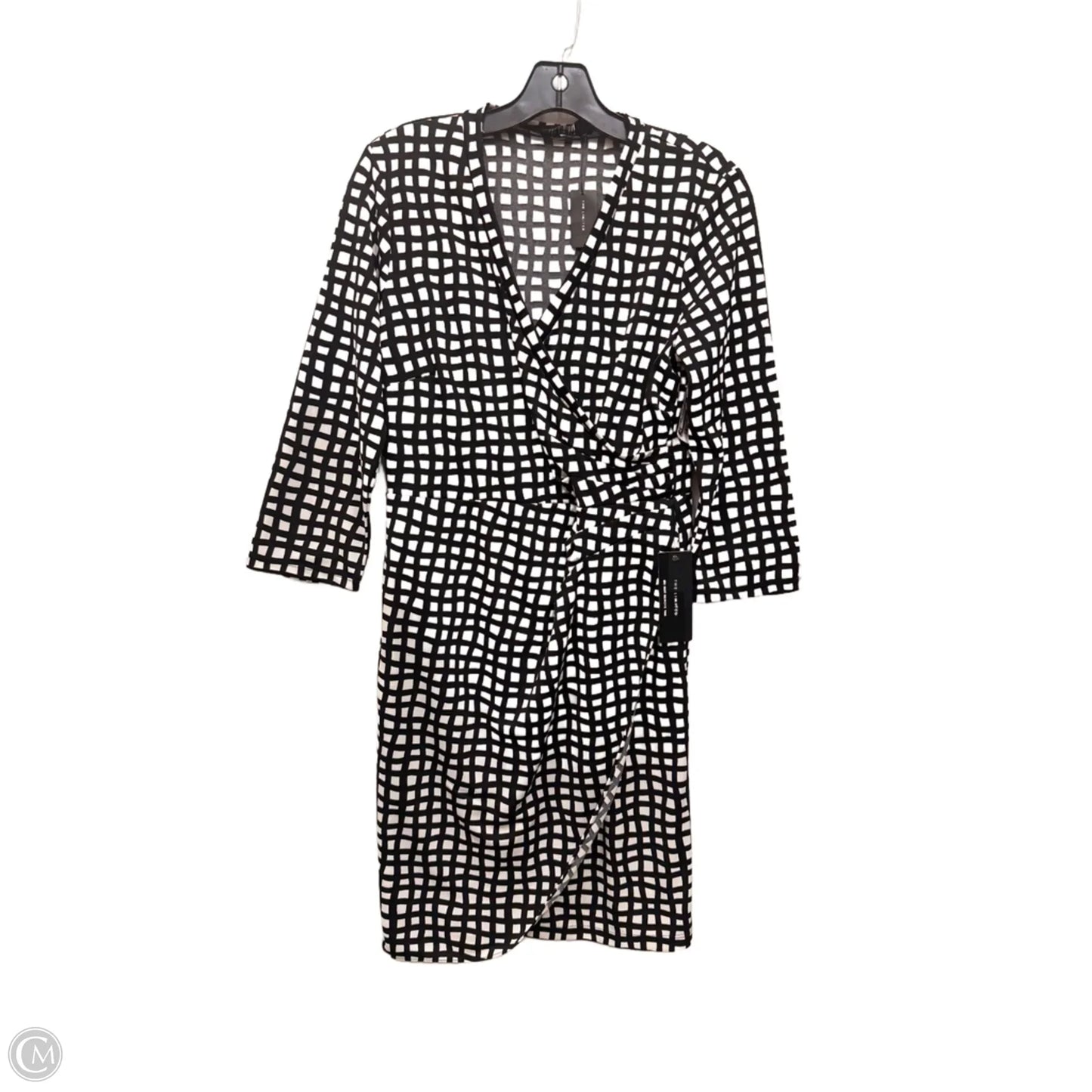 Dress Casual Midi By Limited In Black & White, Size: M