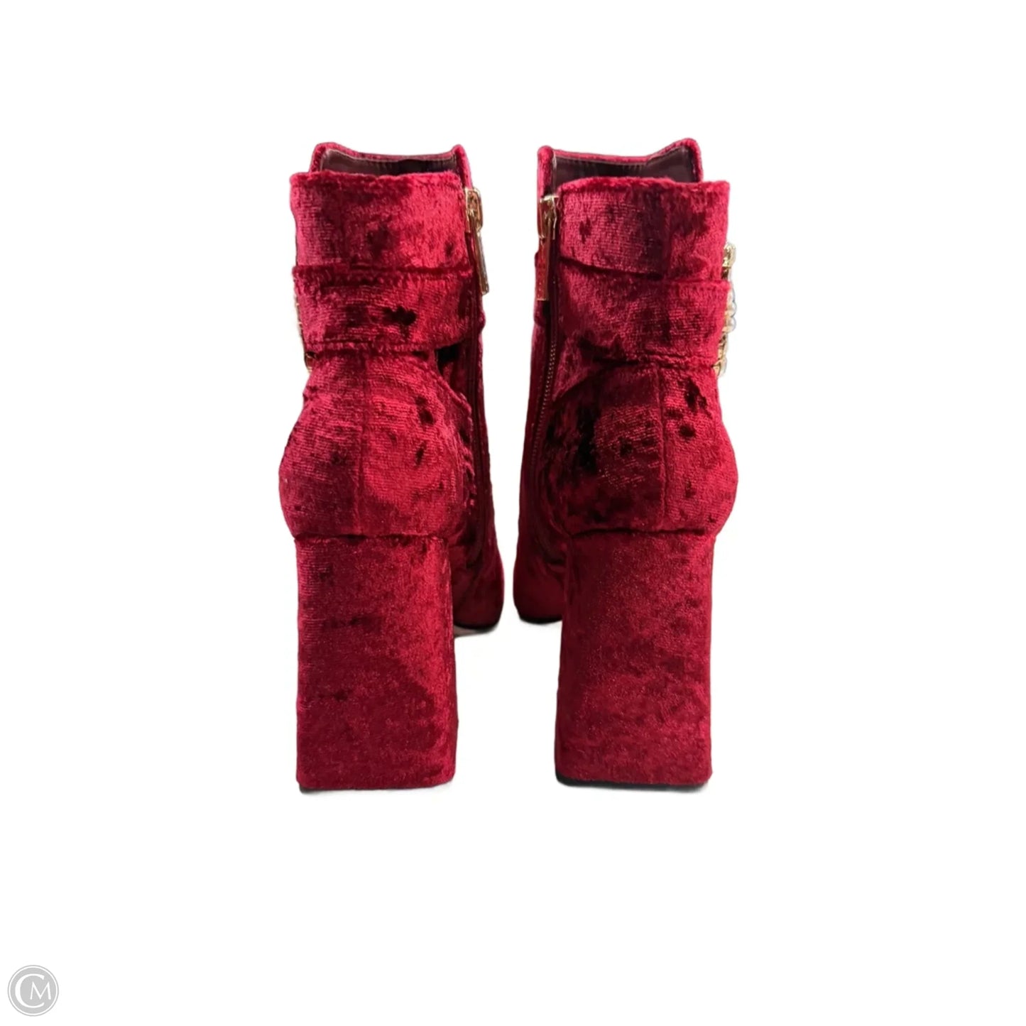 Boots Ankle Heels By Jessica Simpson In Red, Size: 6