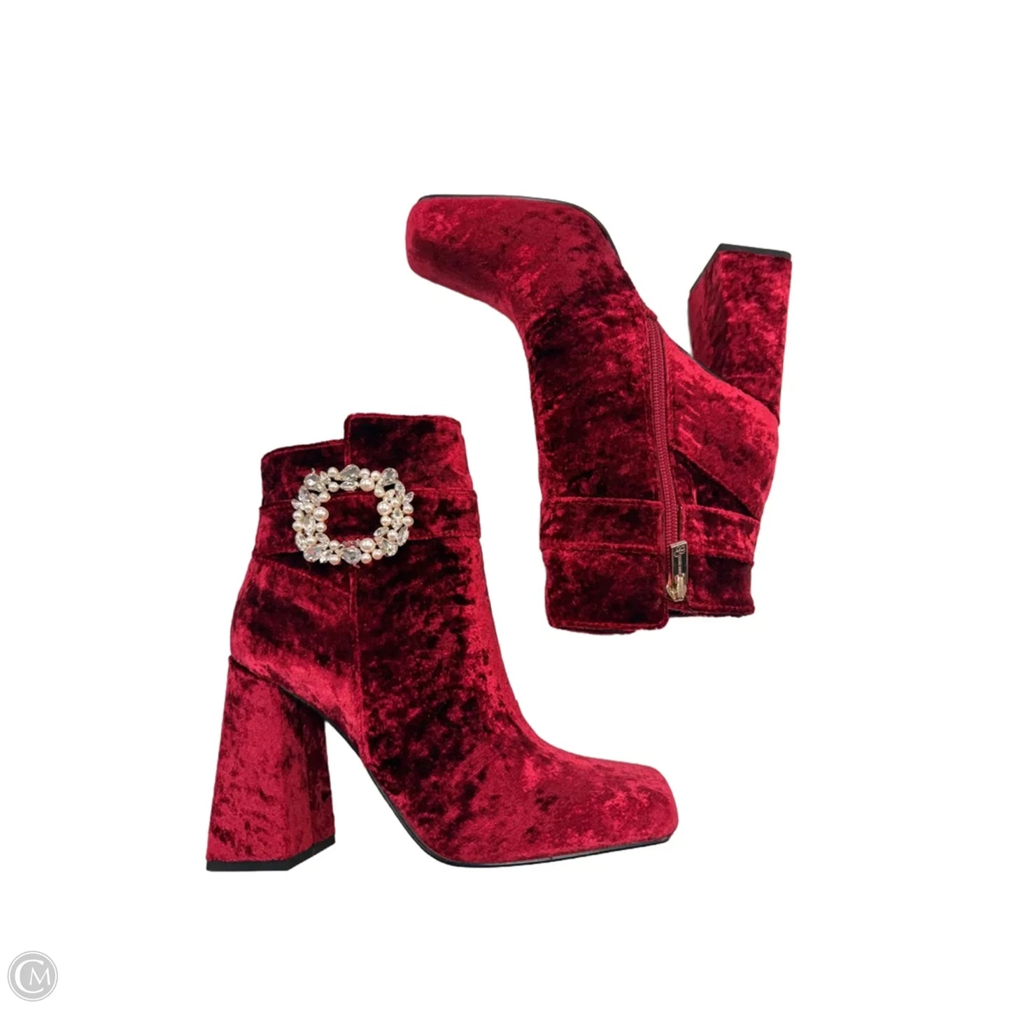 Boots Ankle Heels By Jessica Simpson In Red, Size: 6