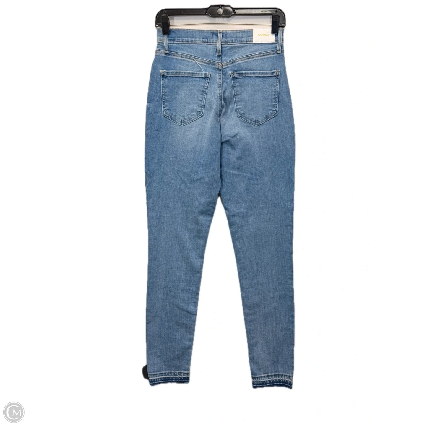 Jeans Skinny By Express In Blue Denim, Size: 4