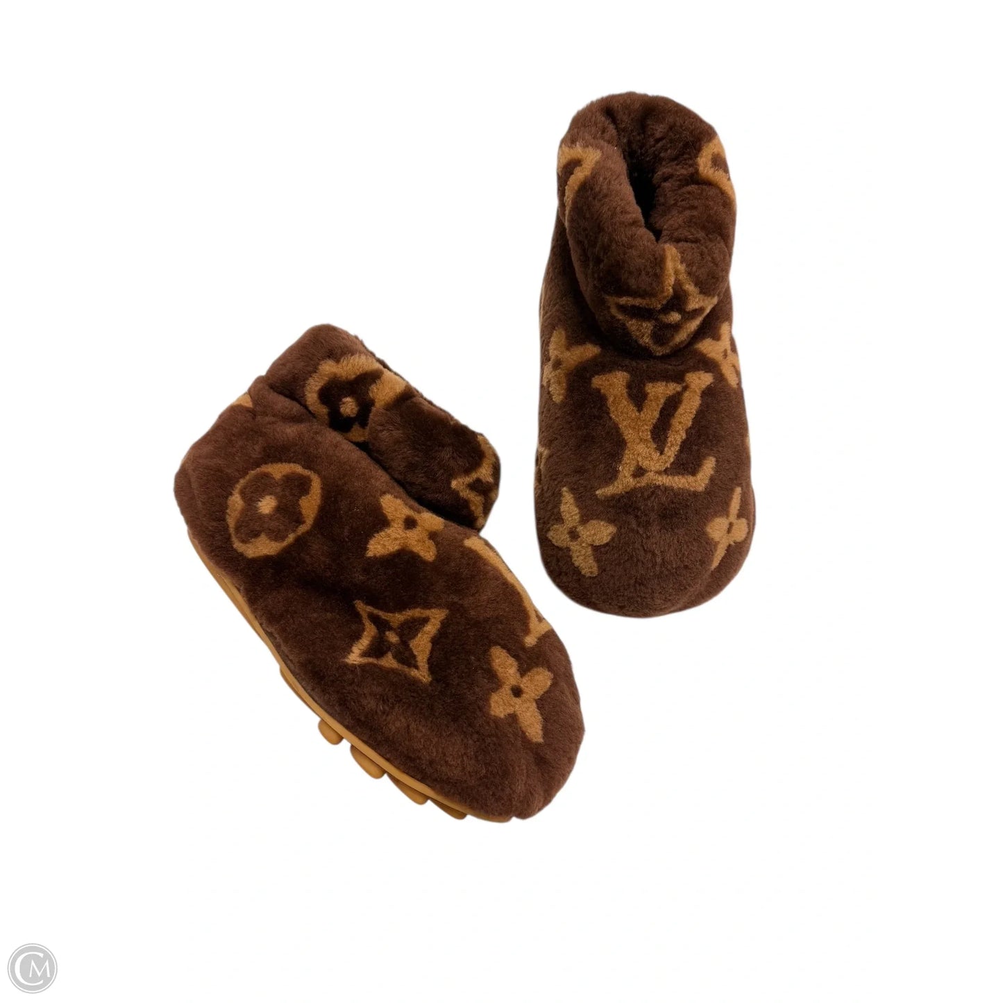 Boots Luxury Designer By Louis Vuitton In Brown, Size: 10.5