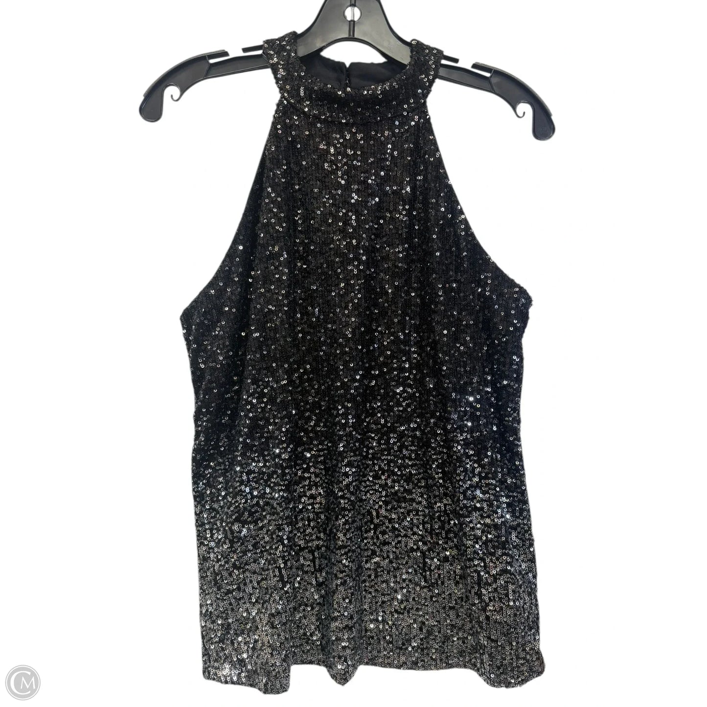 Top Sleeveless By Cable And Gauge In Black & Silver, Size: M