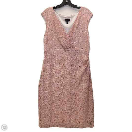 Dress Party Midi By Connected Apparel In Pink & Silver, Size: Xl