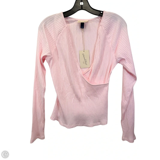 Top Long Sleeve By Universal Thread In Pink, Size: L