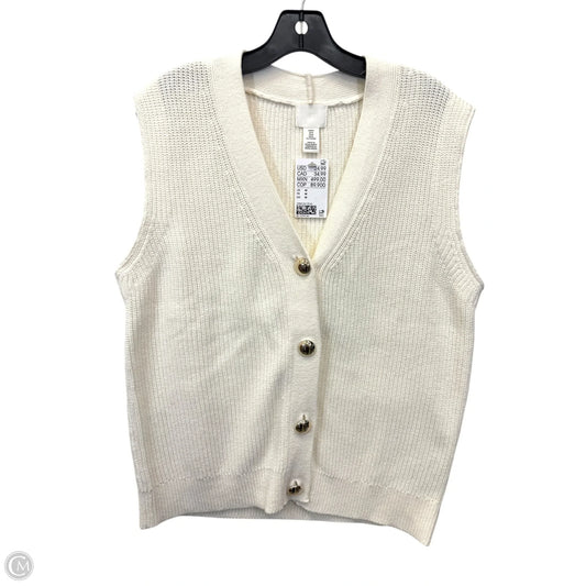 Vest Sweater By H&m In Cream, Size: M