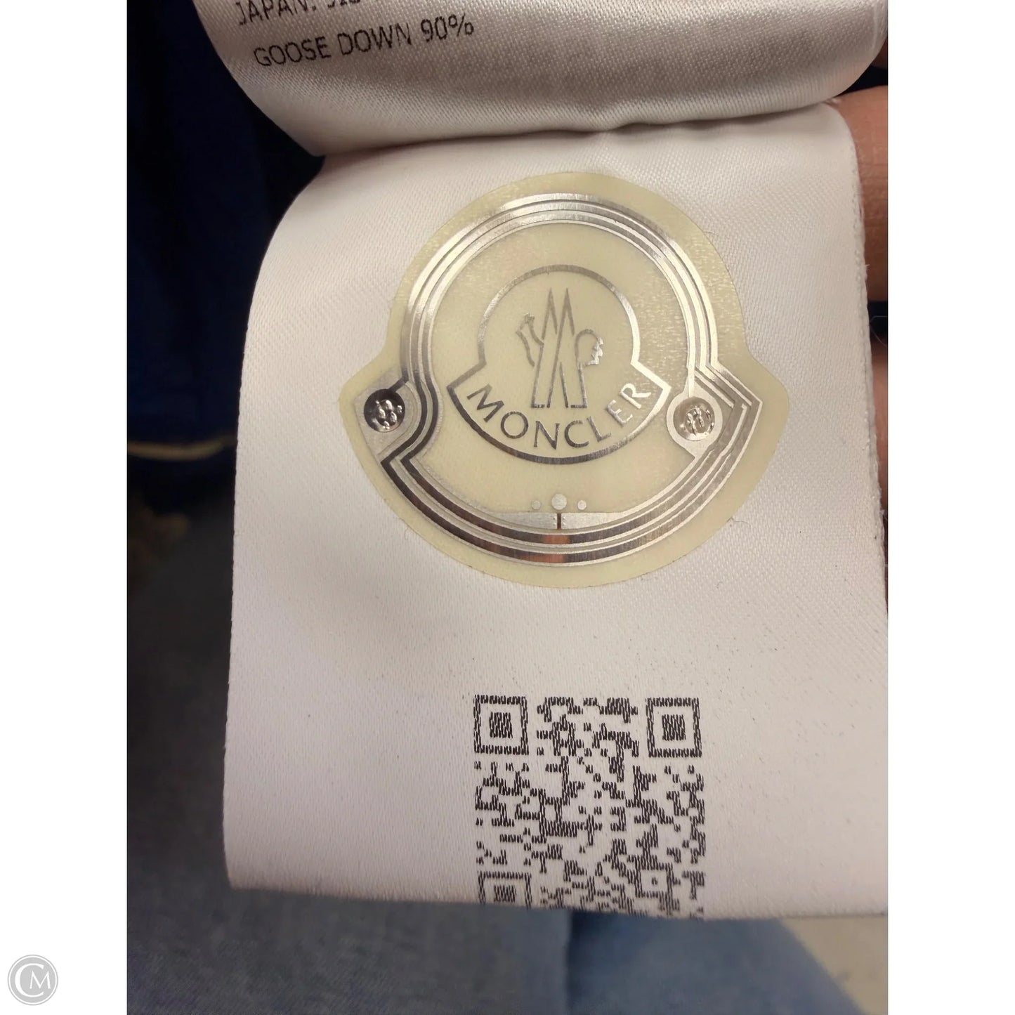 Jacket Luxury Designer By Moncler In Blue, Size: Xxl