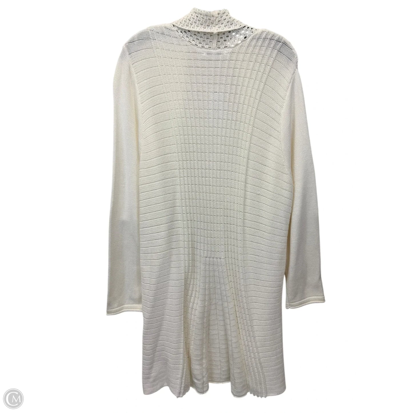 Sweater Cardigan By Notations In Cream, Size: 3x