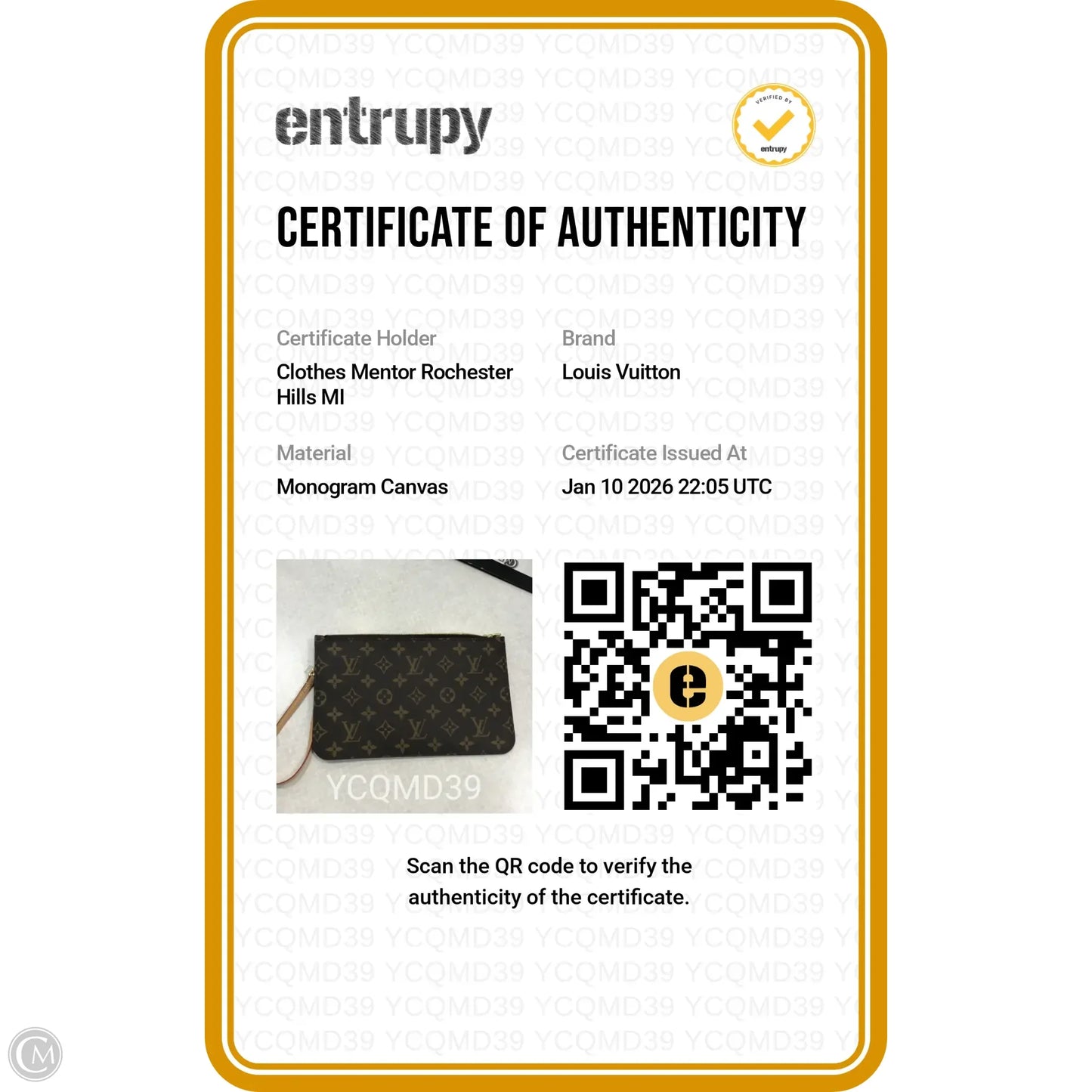 Clutch Luxury Designer By Louis Vuitton, Size: Medium