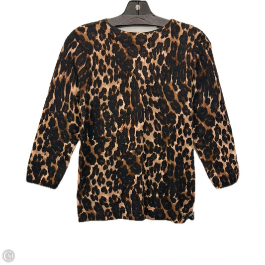 Sweater Cashmere By Talbots In Animal Print, Size: Xsp