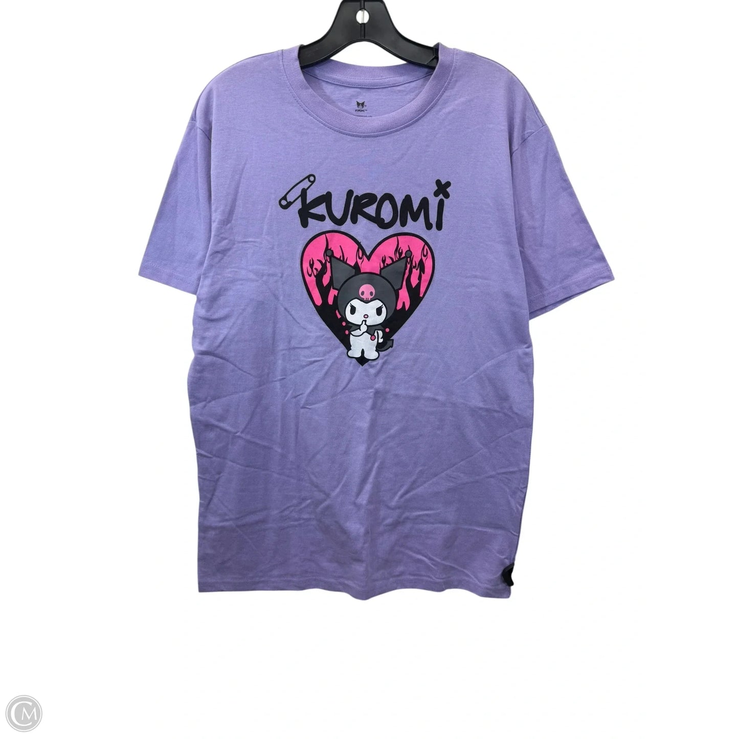 Top Short Sleeve Basic By Kuromi In Purple, Size: L