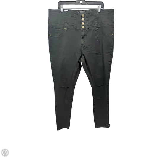 Jeans Skinny By Chic In Green, Size: 18