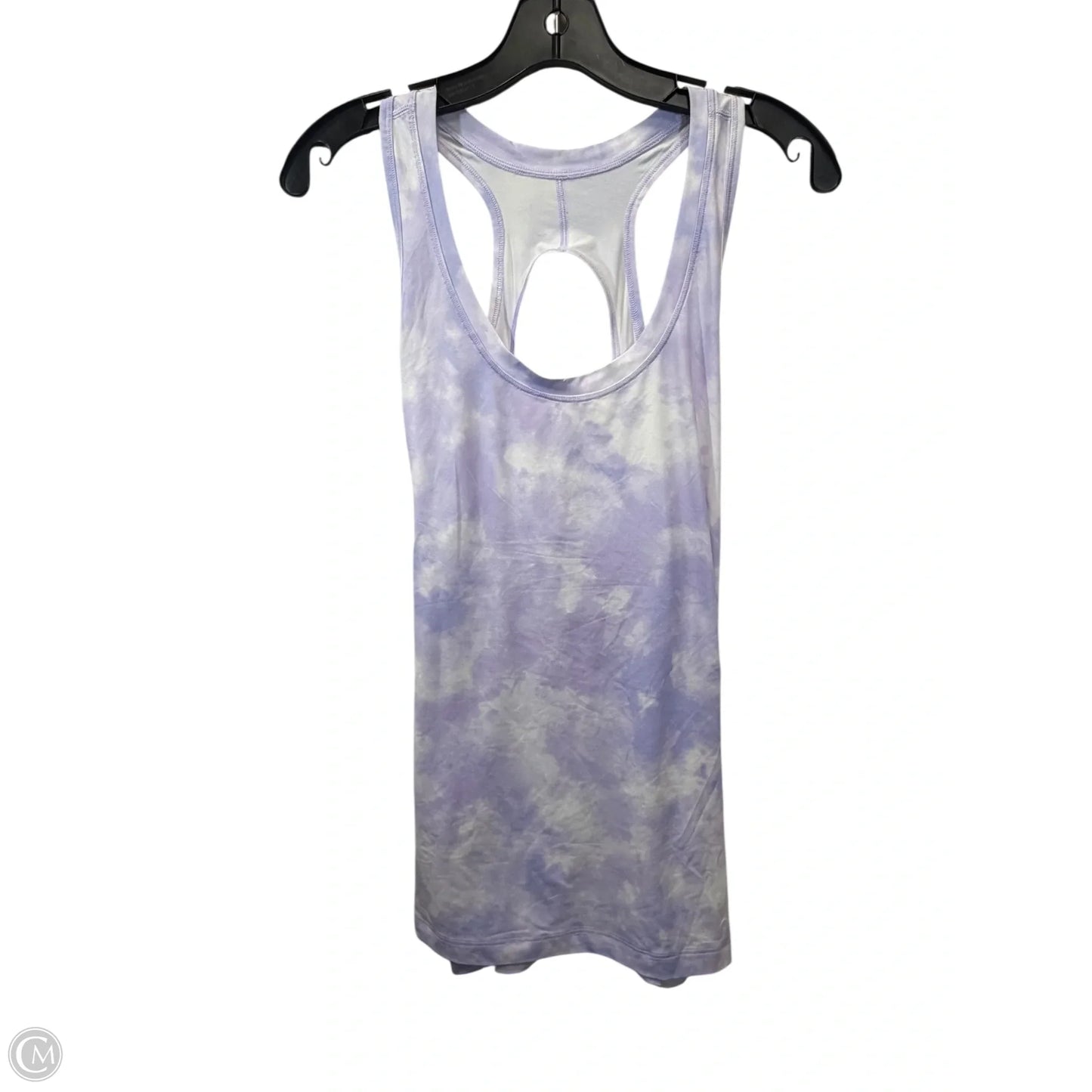 Athletic Tank Top By Athleta In Purple & White, Size: L