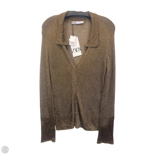 Cardigan By Zara In Gold, Size: L