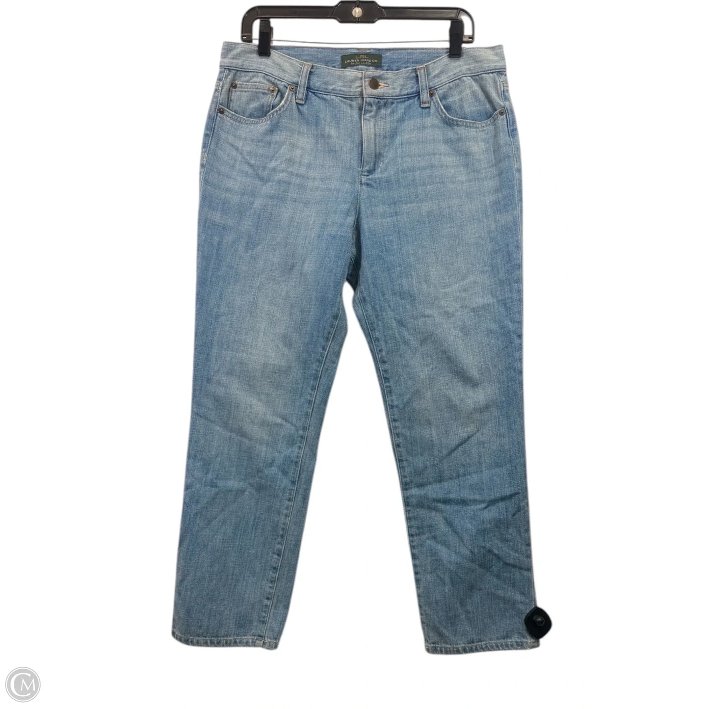 Jeans Straight By Lauren By Ralph Lauren In Blue Denim, Size: 10