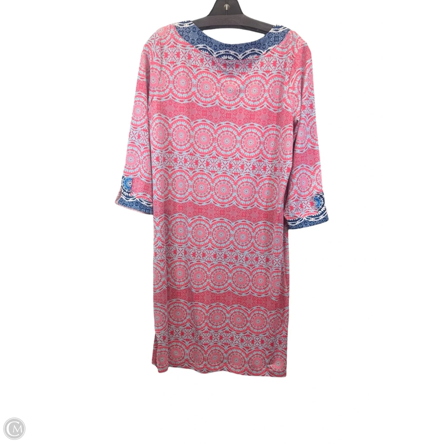 Dress Casual Midi By Caribbean Joe In Blue & Red & White, Size: M