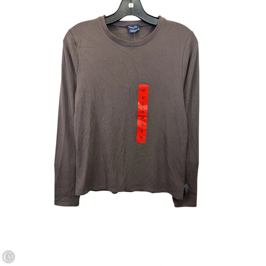 Top Long Sleeve By Splendid In Brown, Size: M