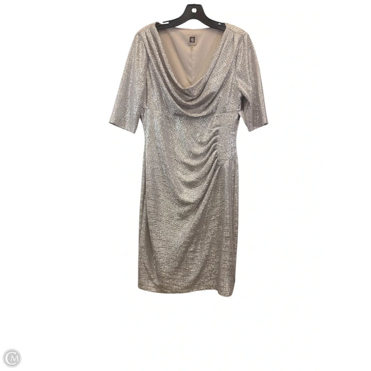 Dress Party Midi By Anne Klein In Silver, Size: M
