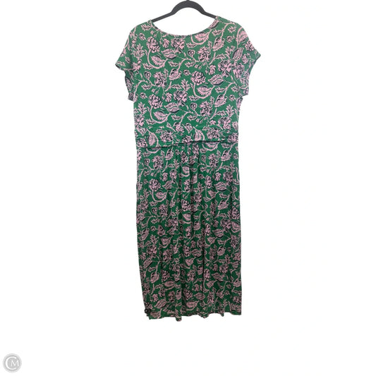 boden pink and green dress Boden Women's Ava Linen Blend Midi Dress