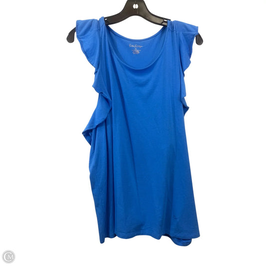 Top Sleeveless Designer By Lilly Pulitzer In Blue, Size: Xl