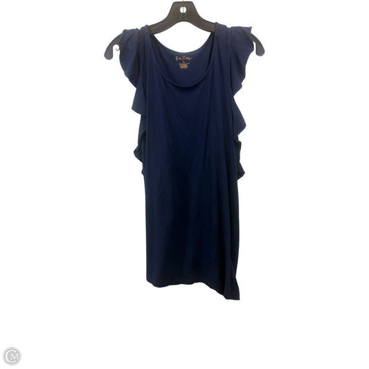 Top Short Sleeve Designer By Lilly Pulitzer In Navy, Size: Xl