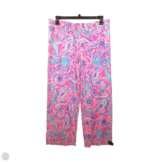 Pants Designer By Lilly Pulitzer In Blue & Pink, Size: Xl
