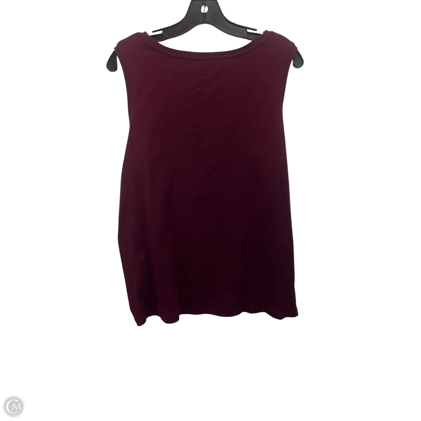 Top Sleeveless Basic By Croft And Barrow In Maroon, Size: Xl