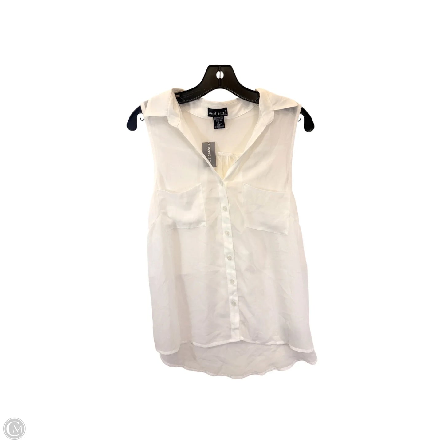 Top Sleeveless By Wet Seal In White, Size: Xl