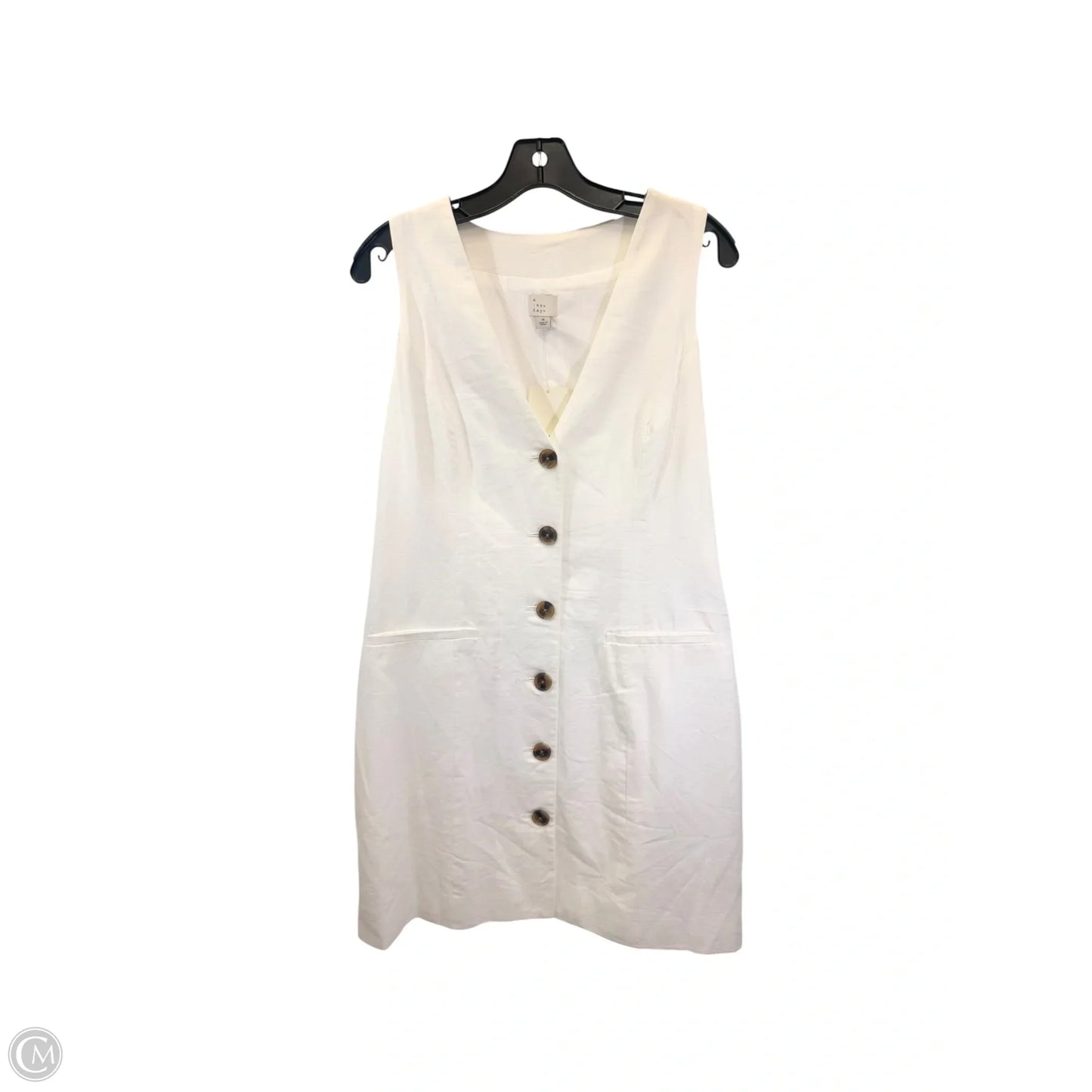 Dress Casual Midi By A New Day In Ivory, Size: M
