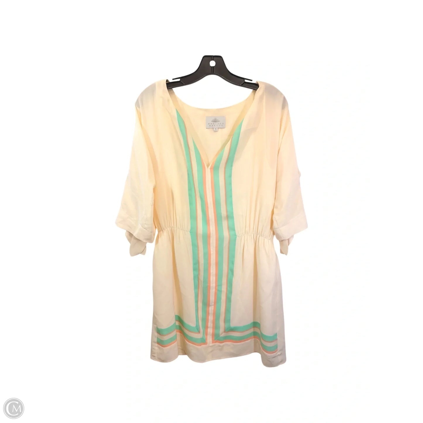 Dress Casual Midi By Madison Marcus In Green & Tan, Size: Xs