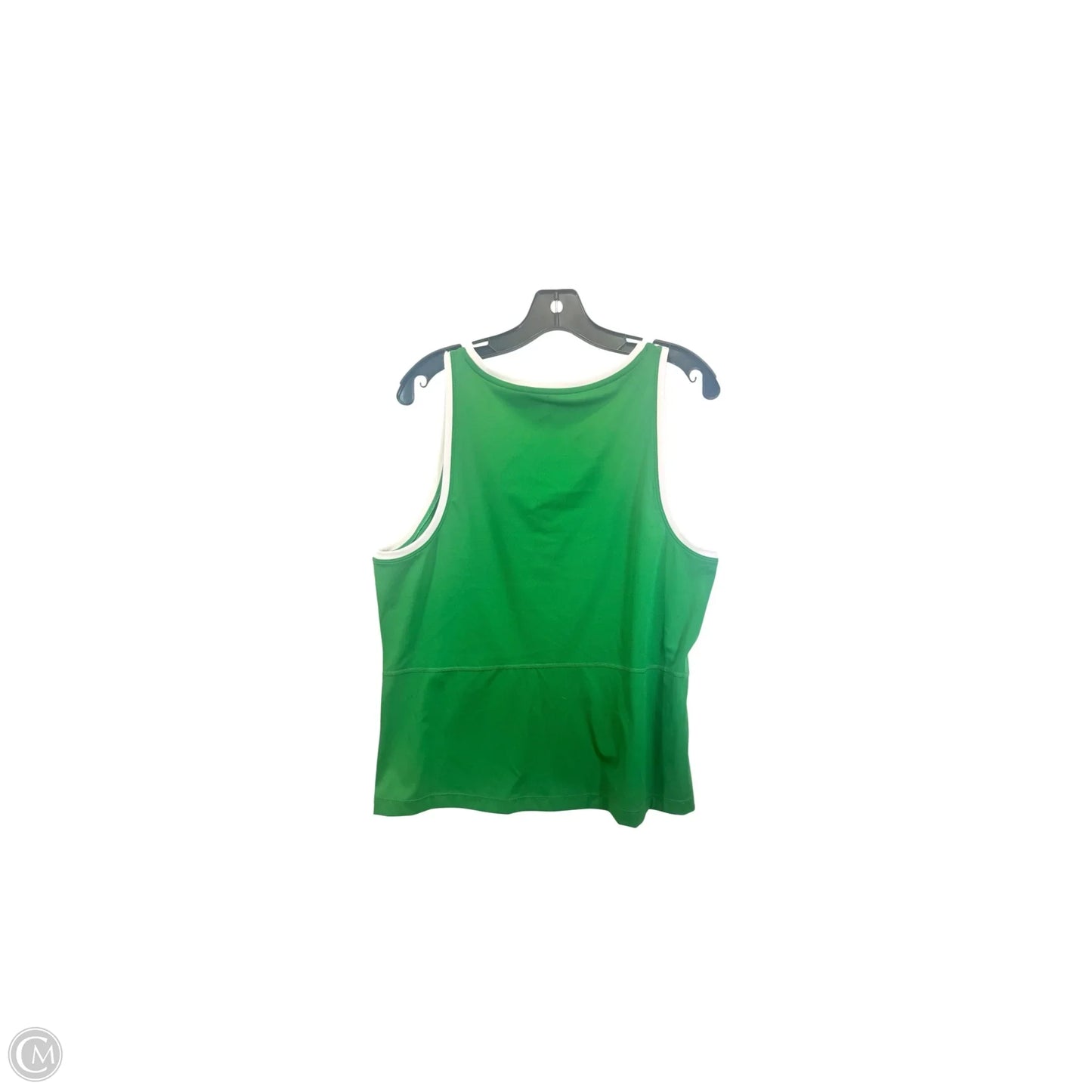 Athletic Tank Top By Draper James In Green & White, Size: Xxl