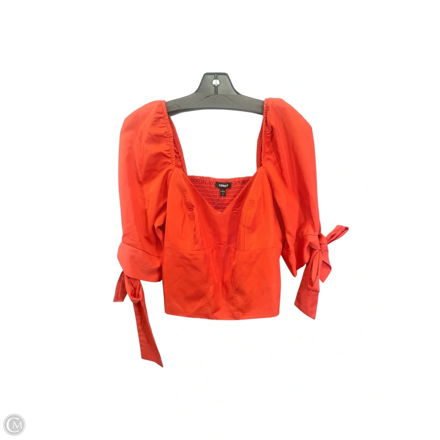 Top Short Sleeve By Express In Orange, Size: M