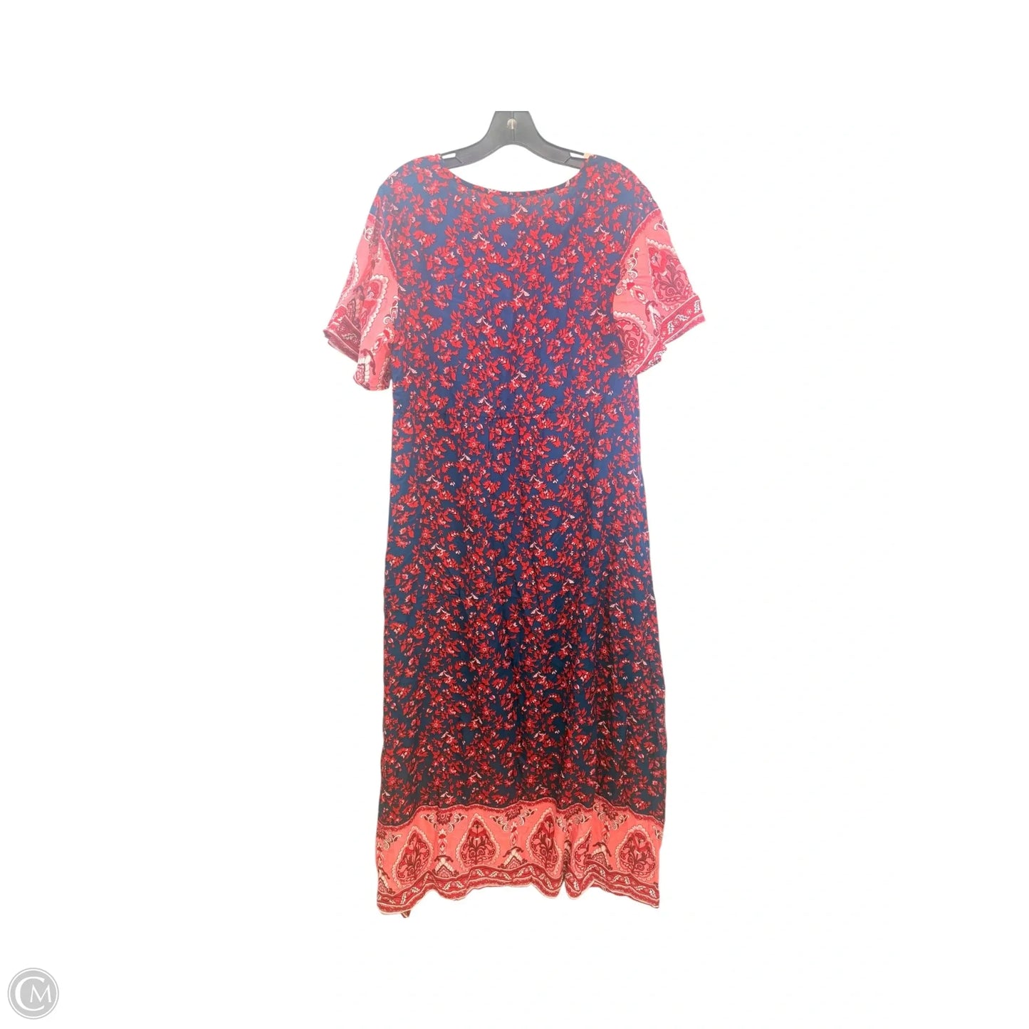 Dress Casual Maxi By Grecerelle In Blue & Red & White, Size: M