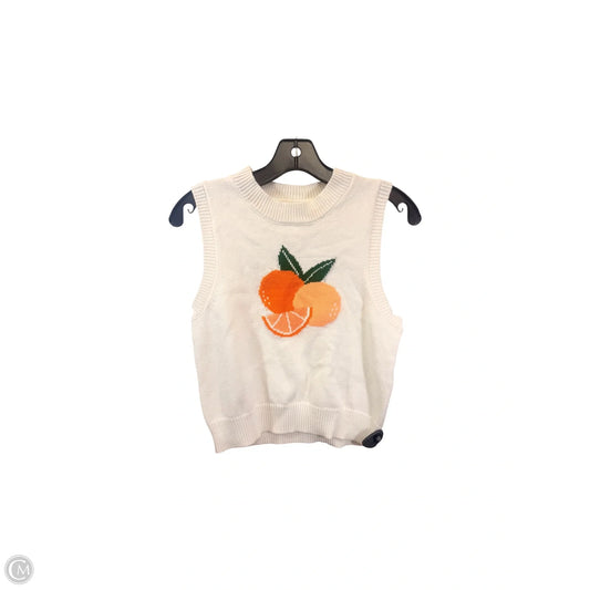Top Sleeveless By Jessica Simpson In Orange & Tan, Size: S