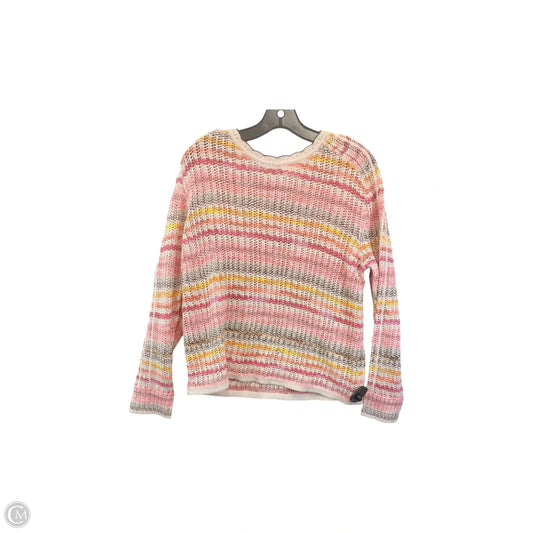 Sweater By Nic + Zoe In Pink & Tan, Size: L