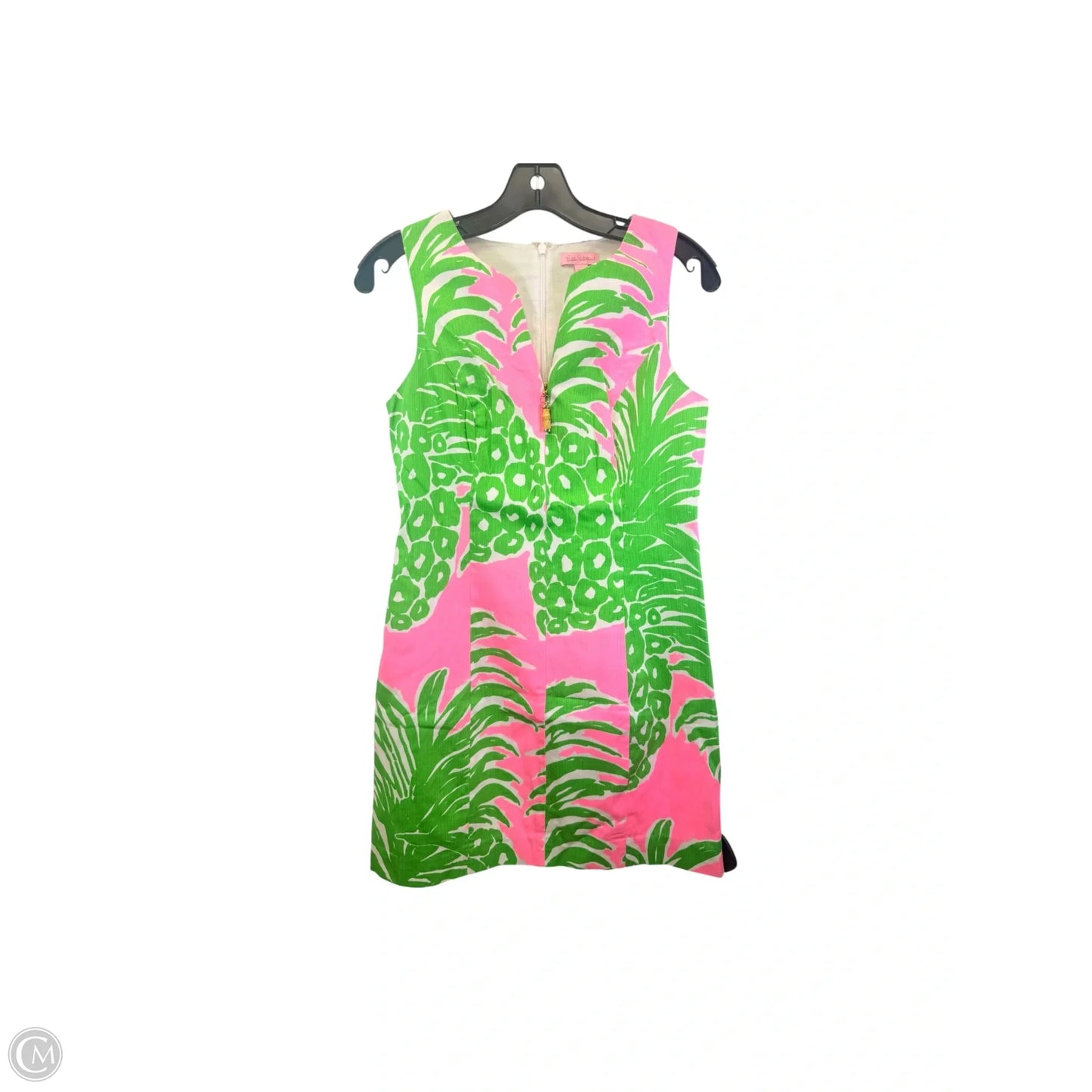 Dress Designer By Lilly Pulitzer In Green & Pink, Size: 4