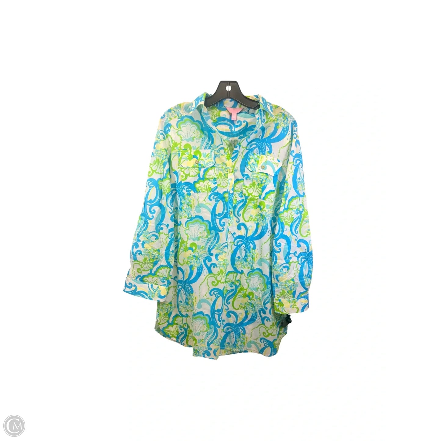 Dress Designer By Lilly Pulitzer In Blue & Green, Size: S