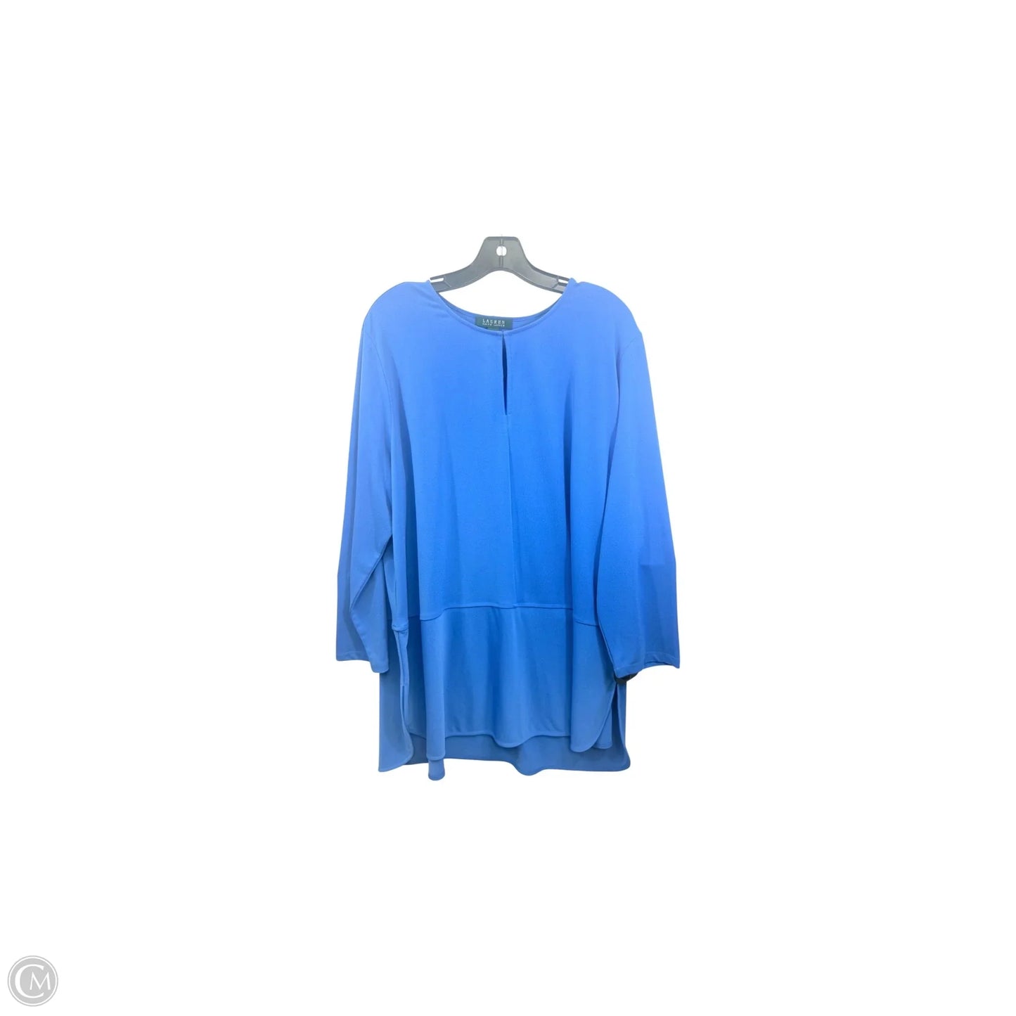Top Long Sleeve By Lauren By Ralph Lauren In Blue, Size: 2x