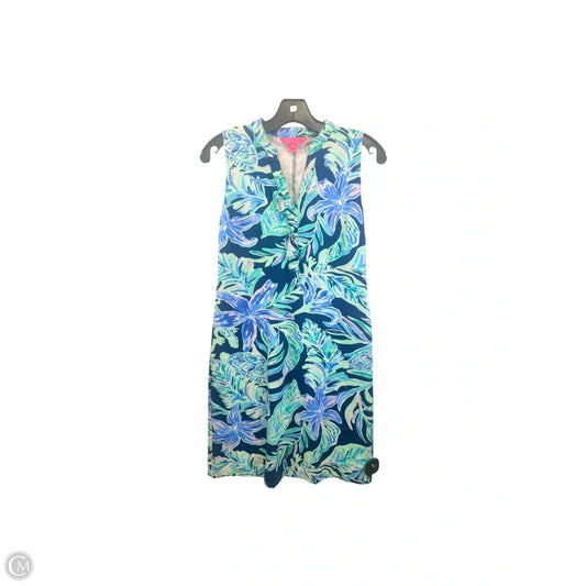Dress Designer By Lilly Pulitzer In Blue & Green, Size: Xs