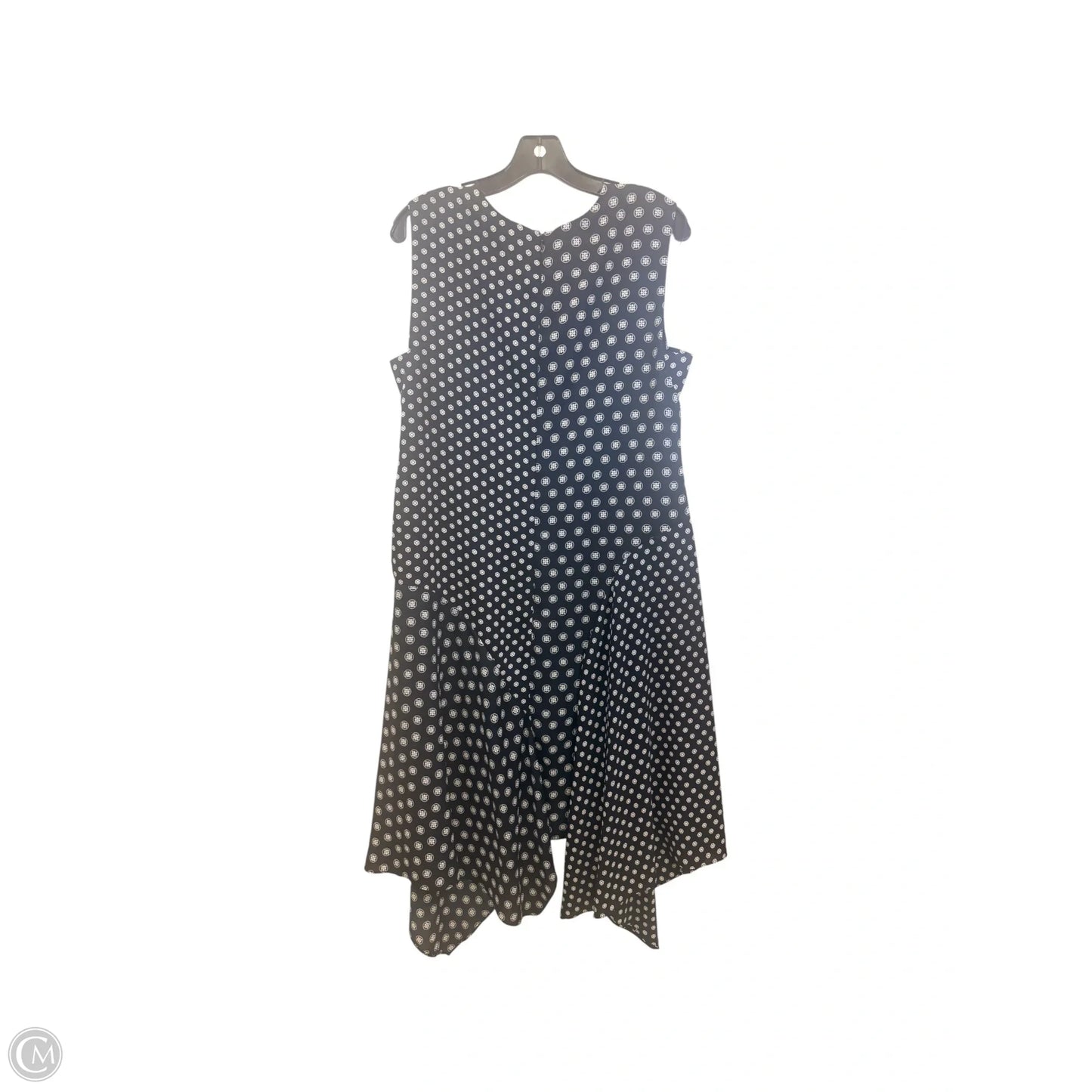 Dress Casual Maxi By Vince Camuto In Blue & White, Size: L
