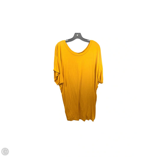 Top Short Sleeve Basic By Free to Live In Yellow, Size: Xxl