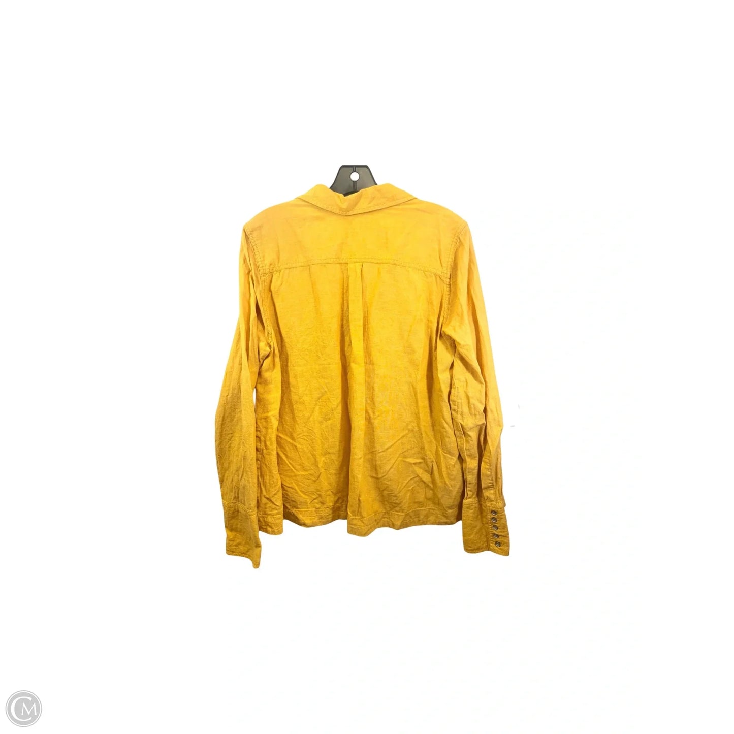 Top Long Sleeve By Free People In Yellow, Size: M