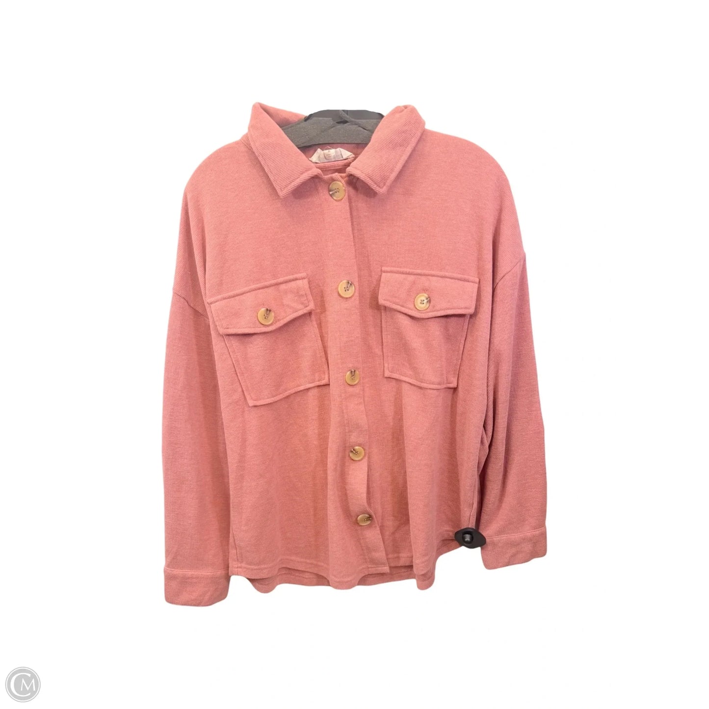 Jacket Shirt By Hippie Rose In Pink, Size: M