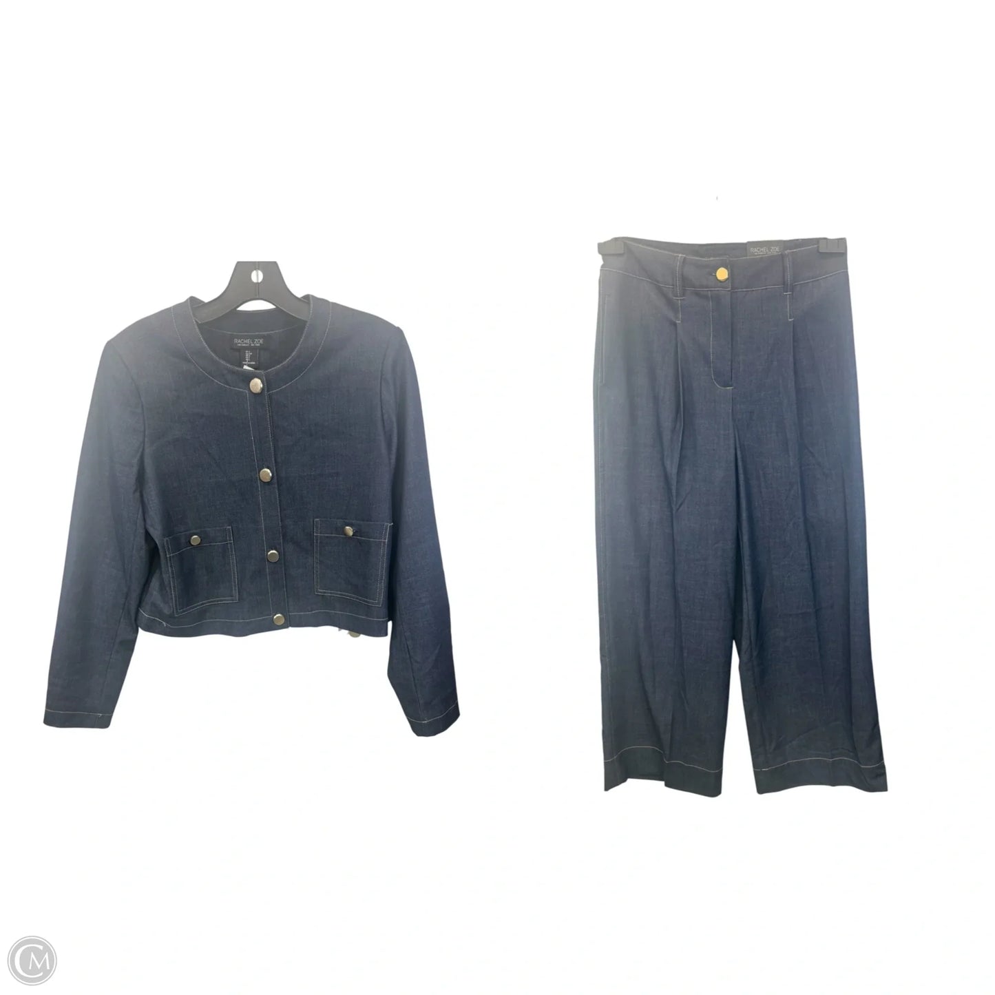 Pants Set 2pc By Rachel Zoe In Blue Denim, Size: S