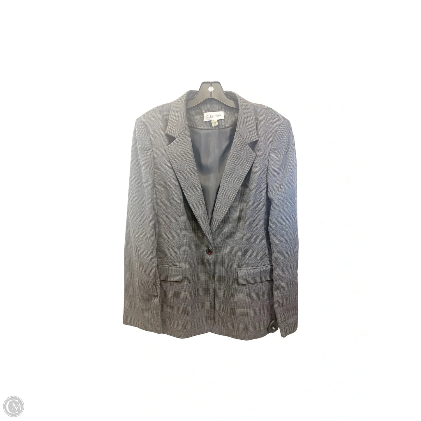 Blazer By Calvin Klein In Blue & Grey, Size: Xl