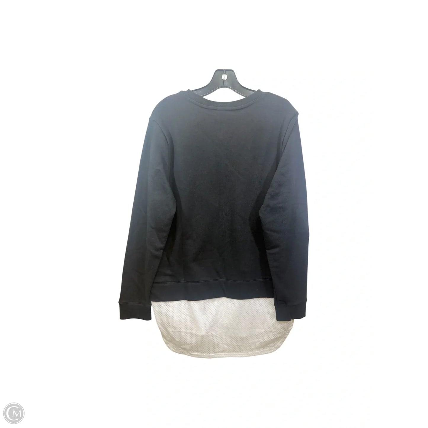 Sweatshirt Crewneck By Adidas In Black & White, Size: L