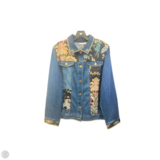 Jacket Denim By Chicos In Blue Denim, Size: L